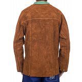 další vyobrazení Celokožená svářečská blůza WELDAS Lava Brown, vel.L