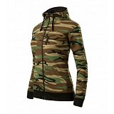 další vyobrazení Dámská maskovaná mikina Malfini CAMO ZIPPER C20, zeleno-hnědá