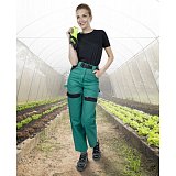 další vyobrazení Dámské pracovní pasové kalhoty COOL TREND, zeleno/černé