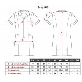 další vyobrazení Dámské zdravotnické šaty IRIS, 100% bavlna, bílá/tyrkys