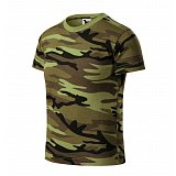 další vyobrazení Dětské maskované triko Malfini CAMOUFLAGE 149, zeleno-hnědé