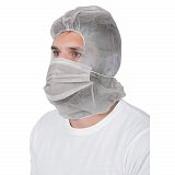 další vyobrazení Jednorázová kukla s ústenkou, bílá, bal. 50 ks