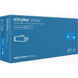 další vyobrazení Jednorázové rukavice MERCATOR NITRYLEX Classic nitril, nepudrované, modré, 100ks