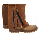 další vyobrazení Kožené svářečské kalhoty s náprsenkou WELDAS Lava Brown, vel.2XL