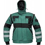 další vyobrazení Montérková zateplená bunda MAX REFLEX Winter 2 v 1, zelená/černá