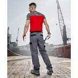 další vyobrazení Montérkové pracovní pasové kalhoty COOL TREND, šedo/černé