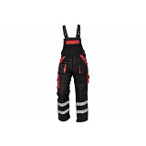 další vyobrazení Montérkové zateplené kalhoty s laclem MAX REFLEX Winter, černá/červená