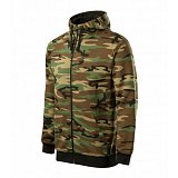 další vyobrazení Pánská maskovaná mikina Malfini CAMO ZIPPER C19, zeleno-hnědá