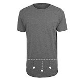 další vyobrazení Pánské prodloužené triko Shaped Long Tee, tmavě šedé
