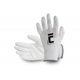 další vyobrazení Povrstvené pracovní rukavice EMBERIZA, bílá