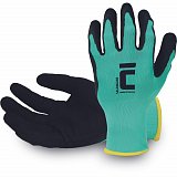 další vyobrazení Povrstvené pracovní rukavice SALANGANA, zelené