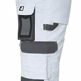 další vyobrazení Pracovní montérkové kalhoty Nine Worths CARY 1254, bílá/šedá