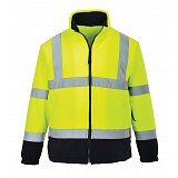 další vyobrazení Reflexní fleece mikina na zip, žluto-modrá