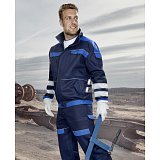 další vyobrazení Reflexní montérková pracovní blůza COOL TREND, tmavě modrá/modrá