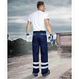 další vyobrazení Reflexní montérkové pracovní pasové kalhoty COOL TREND, tmavě modro/modré