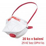 další vyobrazení Respirátor E-830V FFP3 NR s ventilkem, skládaný, 20 ks