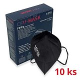další vyobrazení Respirátor FFP2 NR bez ventilku 10ks, ČERNÝ !!