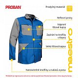 další vyobrazení Svářečská blůza CHAMEO MAESTRO WR5-v.AV18, royal/tm.šedá	