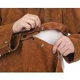 další vyobrazení Svářečská zástěra k rukávníkům WELDAS Lava Brown W44-7800, 71 cm