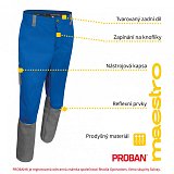 další vyobrazení Svářečské laclové kalhoty CHAMEO MAESTRO WR5-(FR5OLD), royal/black	