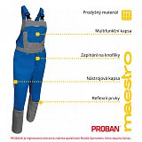 další vyobrazení Svářečské laclové kalhoty CHAMEO MAESTRO WR5, royal/tm.šedá