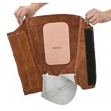 další vyobrazení Svářečské vysoké kamaše WELDAS Lava Brown, 36 cm