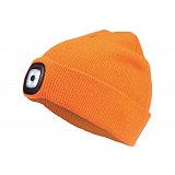 další vyobrazení Zimní pletená čepice s LED lampou DEEL LED, oranžová