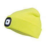 další vyobrazení Zimní pletená čepice s LED lampou DEEL LED, žlutá