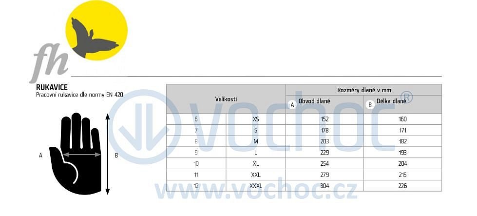 Velikostní tabulka FREEHAND
